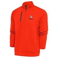 Men's Antigua Orange Austin Dillon Generation Quarter-Zip Pullover Top