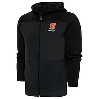 Men's Antigua Black Martin Truex Jr Protect Full-Zip Hoodie