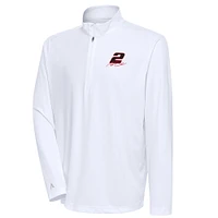 Men's Antigua White Austin Cindric Tribute Quarter-Zip Pullover Top