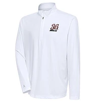 Men's Antigua White Chase Briscoe Tribute Quarter-Zip Pullover Top
