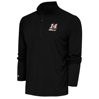 Men's Antigua Black Chase Briscoe Tribute Quarter-Zip Pullover Top