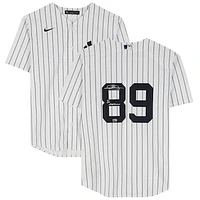 Jasson Dominguez New York Yankees Autographed White Nike Replica Jersey with "The Martian" Inscription