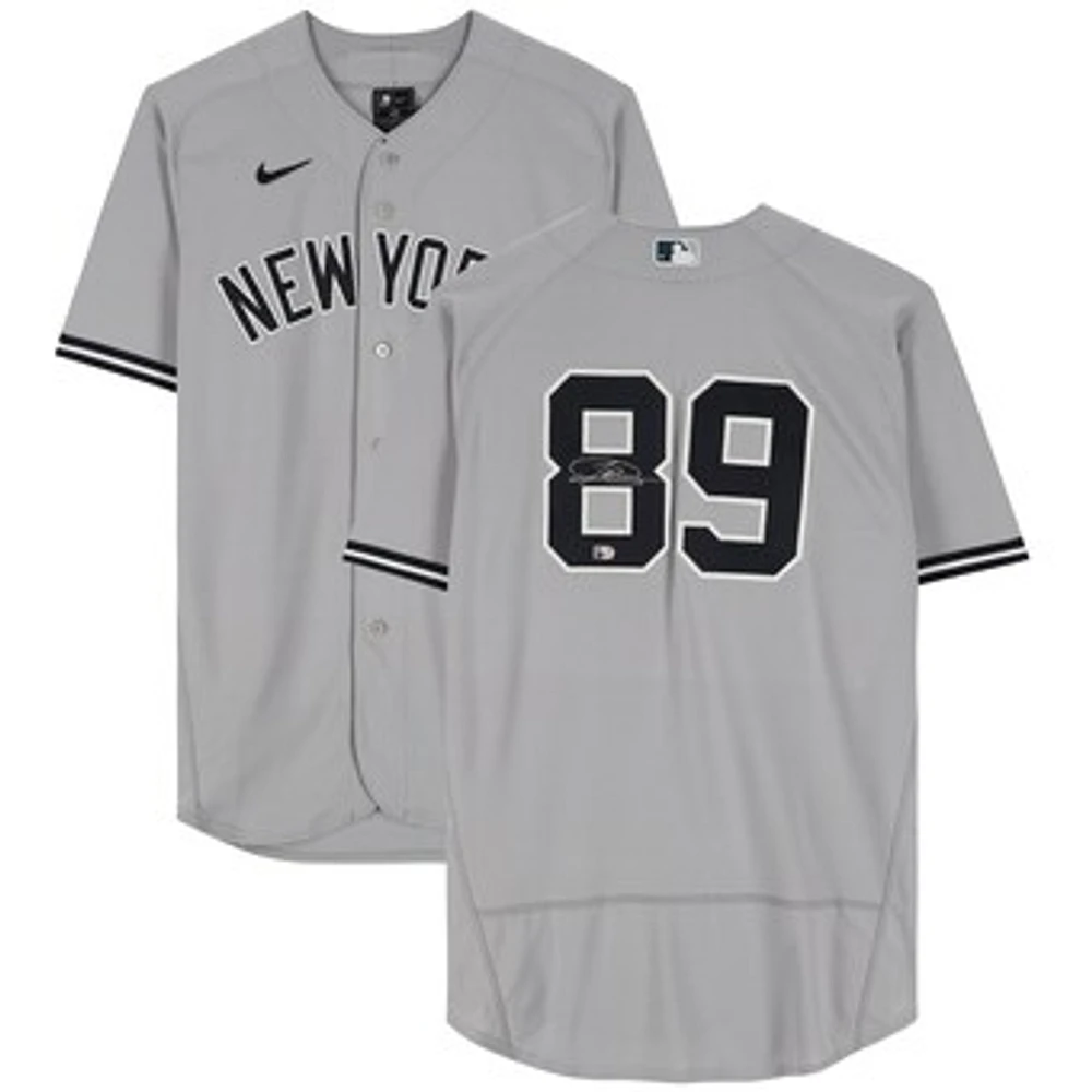 Jasson Dominguez New York Yankees Autographed Gray Nike Authentic Jersey