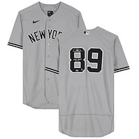 Jasson Dominguez New York Yankees Autographed Gray Nike Authentic Jersey with "MLB Debut 9-1-23" Inscription - Limited Edition of 23