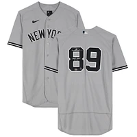 Jasson Dominguez New York Yankees Autographed Gray Nike Authentic Jersey with "MLB Debut 9-1-23" Inscription - Limited Edition of 23