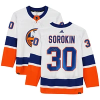 Ilya Sorokin New York Islanders Autographed White adidas Authentic Jersey