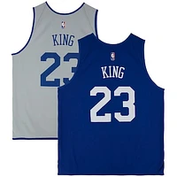 Louis King Philadelphia 76ers Practice-Used #23 Blue Reversible Jersey from the 2022-23 Season