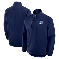 Men's Fanatics Navy New York Rangers Authentic Pro Rink Coaches Full-Zip Jacket