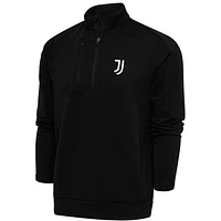 Men's Black Juventus Genesis Quarter-Zip Pullover
