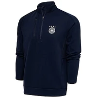 Men's Navy Germany National Team Genesis Quarter-Zip Pullover