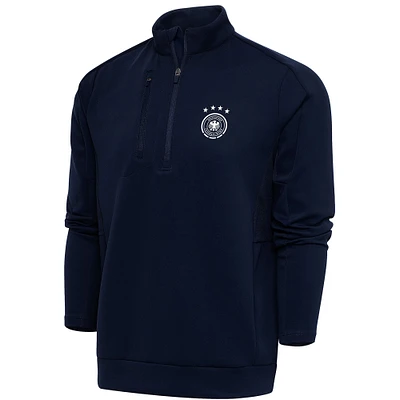 Men's Navy Germany National Team Genesis Quarter-Zip Pullover