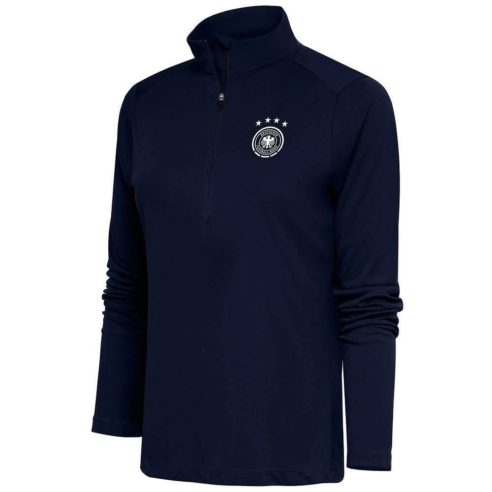 Women's Navy Germany National Team Statement Half-Zip Pullover