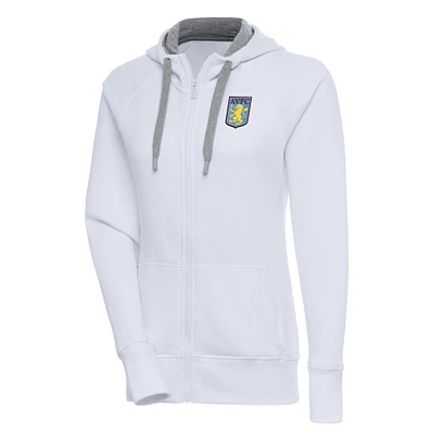 Women's White Aston Villa Takeover Full-Zip Hoodie