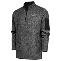 Men's Antigua Heather LEGACY Motor Club Fortune Quarter-Zip Pullover Jacket