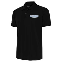 Men's Antigua Black Stewart-Haas Racing Tribute Polo