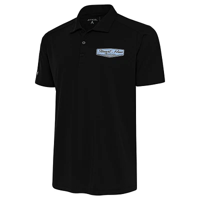 Men's Antigua Black Stewart-Haas Racing Tribute Polo