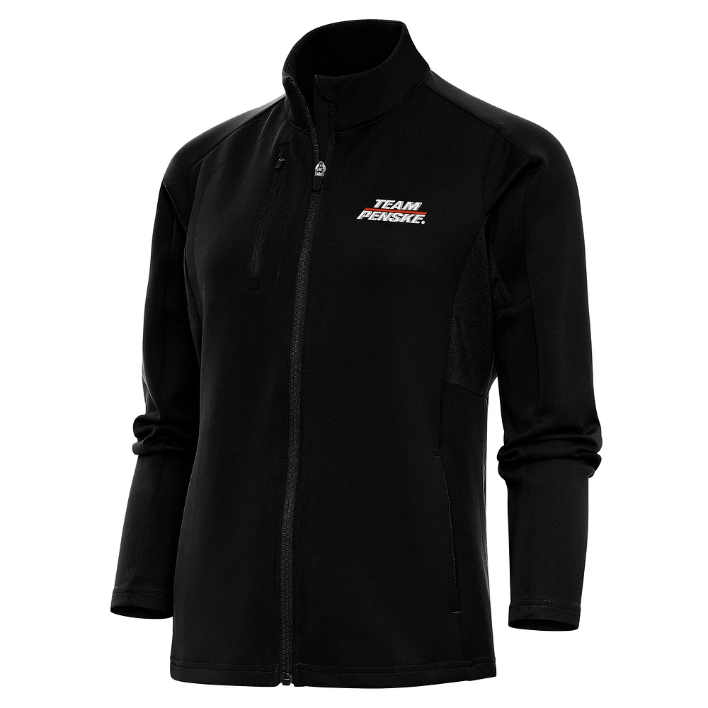 Women's Antigua Black Team Penske Generation Full-Zip Jacket