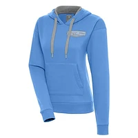 Women's Antigua  Powder Blue Stewart-Haas Racing Victory Pullover Hoodie