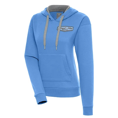 Women's Antigua  Powder Blue Stewart-Haas Racing Victory Pullover Hoodie