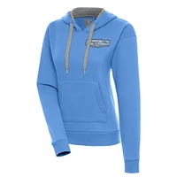 Women's Antigua  Powder Blue Stewart-Haas Racing Victory Pullover Hoodie