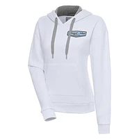 Women's Antigua  White Stewart-Haas Racing Victory Pullover Hoodie