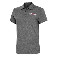Women's Antigua  Heather Black Joe Gibbs Racing Motivated Polo
