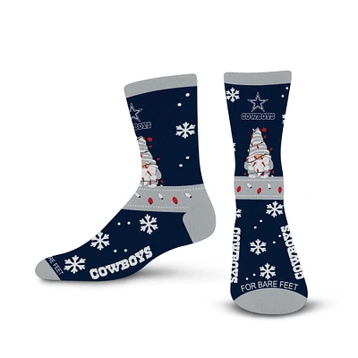 Unisex For Bare Feet Navy Dallas Cowboys Sweater Gnome Crew Socks