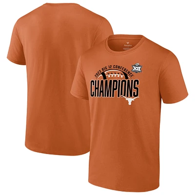 Men's Fanatics  Texas Orange Texas Longhorns 2023 Big 12 Football Conference Champions T-Shirt