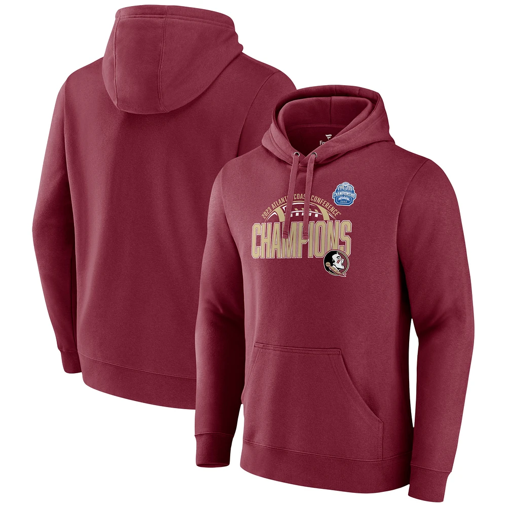 Men's Fanatics  Garnet Florida State Seminoles 2023 ACC Football Conference Champions Pullover Hoodie