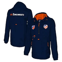 Men's Stadium Essentials Navy FC Cincinnati Compete Quarter-Zip Hoodie Jacket