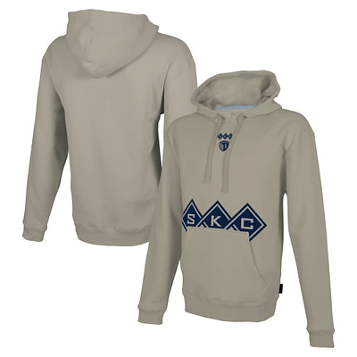 Men's Stadium Essentials Tan Sporting Kansas City Status Pullover Hoodie