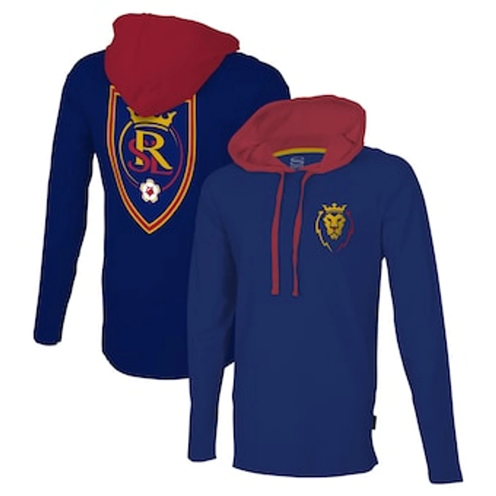 Men's Stadium Essentials Blue Real Salt Lake Tradition Raglan Hoodie Long Sleeve T-Shirt