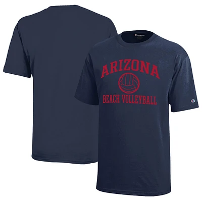 Youth Champion Navy Arizona Wildcats Beach Volleyball Icon Jersey T-Shirt