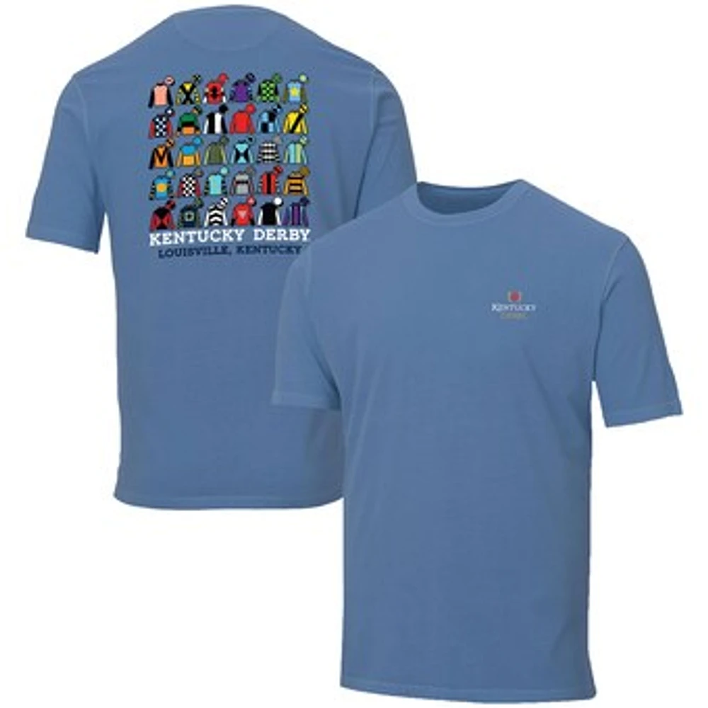 Men's Ahead  Blue Kentucky Derby 150 Jockey Lineup T-Shirt