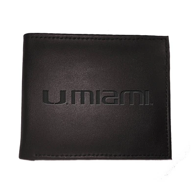Black Miami Hurricanes Hybrid Bi-Fold Wallet