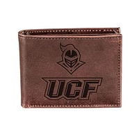 Brown UCF Knights Bi-Fold Leather Wallet