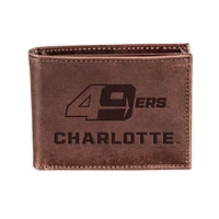 Brown Charlotte 49ers Bi-Fold Leather Wallet
