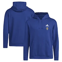 Men's adidas Blue Sweden National Team Crest Pullover Hoodie