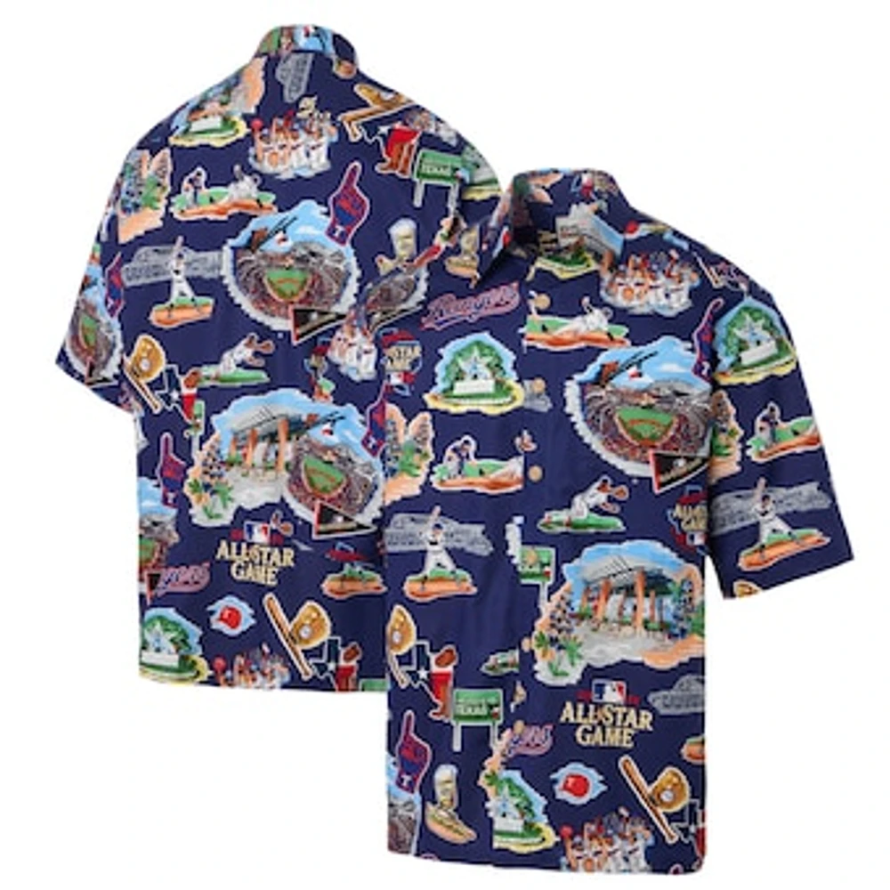 Men's Reyn Spooner  Navy 2024 MLB All-Star Game Button-Up Polo