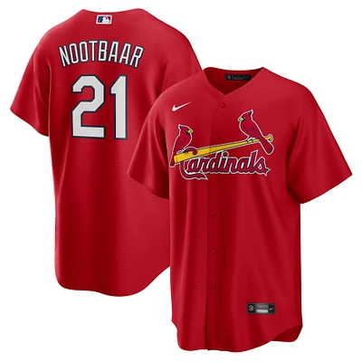 Men's Nike Lars Nootbaar Red St. Louis Cardinals Big & Tall Alternate Replica Player Jersey