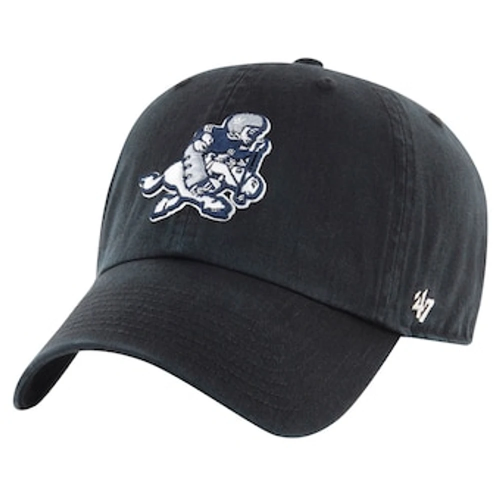 Men's '47 Black Dallas Cowboys Retro Joe Clean Up Adjustable Hat