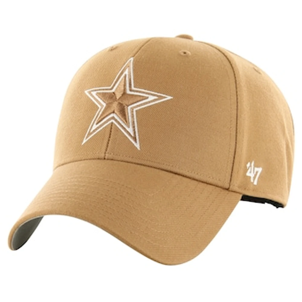 Men's '47 Tan Dallas Cowboys MVP Camel Adjustable Hat