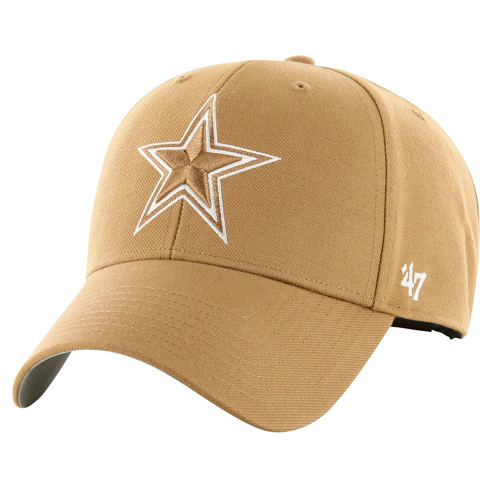 Men's '47 Tan Dallas Cowboys MVP Camel Adjustable Hat