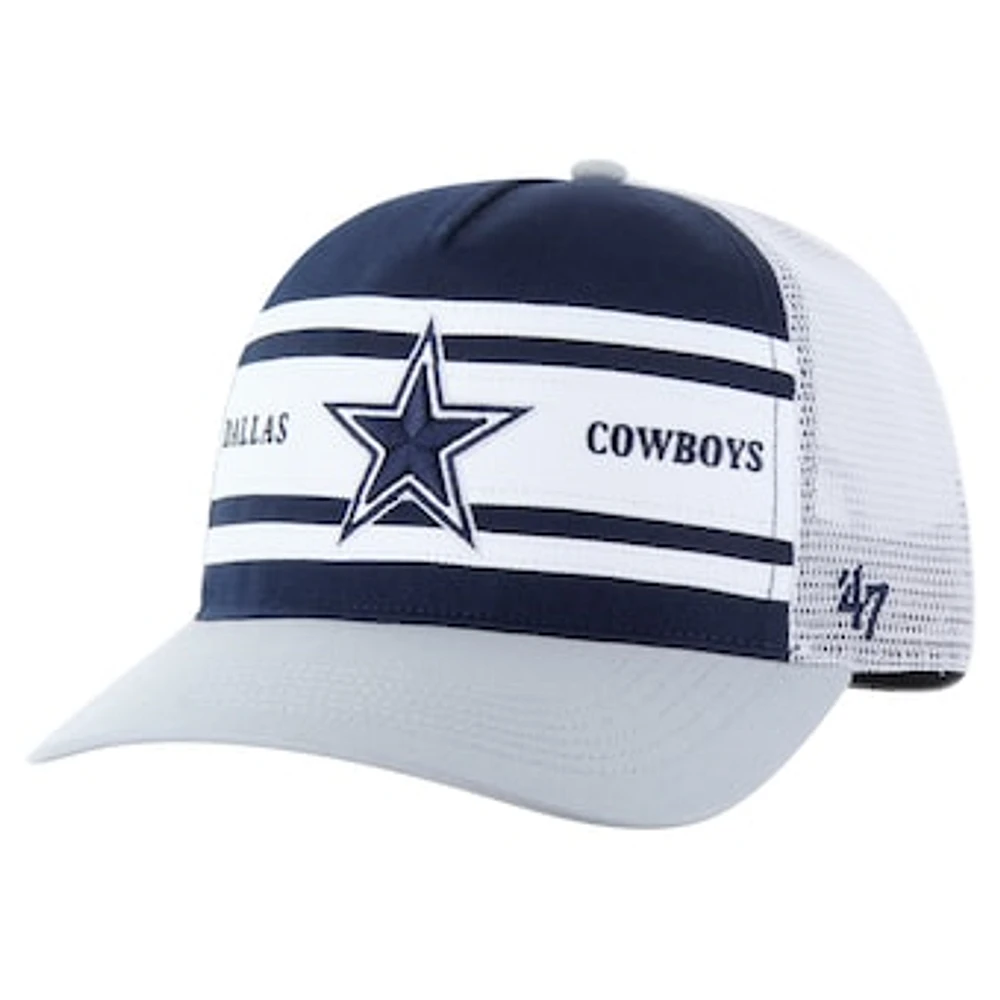 Men's '47 Navy/Gray Dallas Cowboys Super Stripe Hitch Adjustable Hat