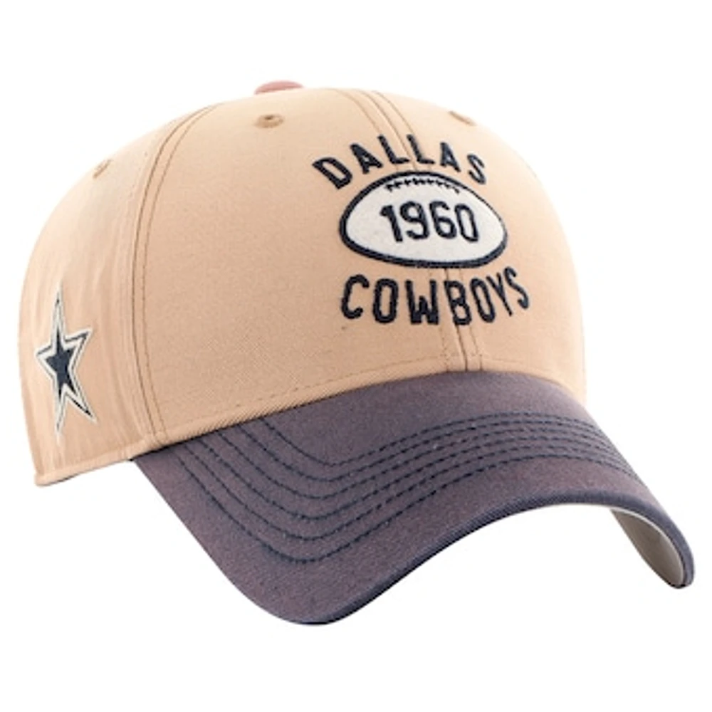 Men's '47 Tan/Navy Dallas Cowboys Dusted Ailene MVP Adjustable Hat