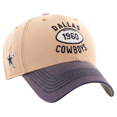 Men's '47 Tan/Navy Dallas Cowboys Dusted Ailene MVP Adjustable Hat