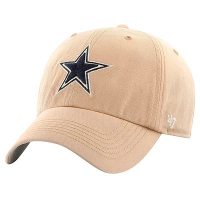 Men's '47 Khaki Dallas Cowboys Dusted Franchise Fitted Hat