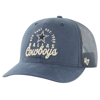 Men's '47 Navy Dallas Cowboys Pitstop Trucker Adjustable Hat