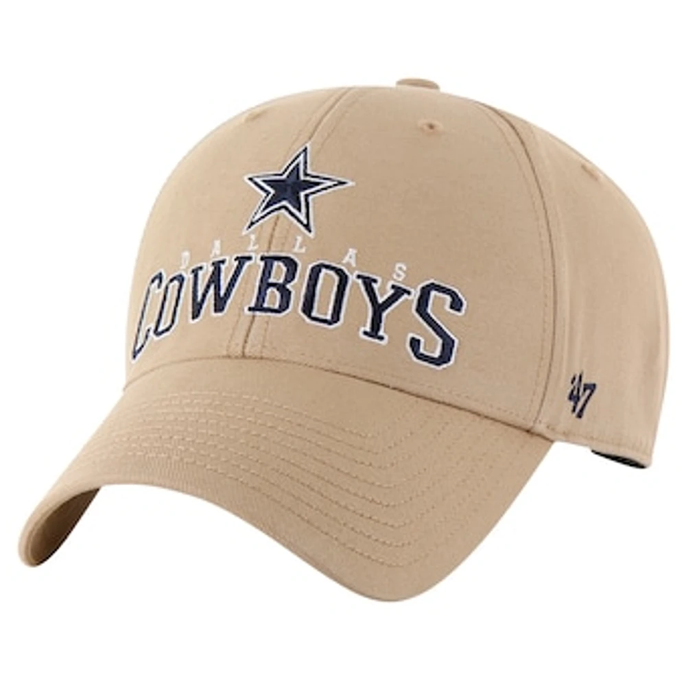 Men's '47 Khaki Dallas Cowboys Powell MVP Adjustable Hat