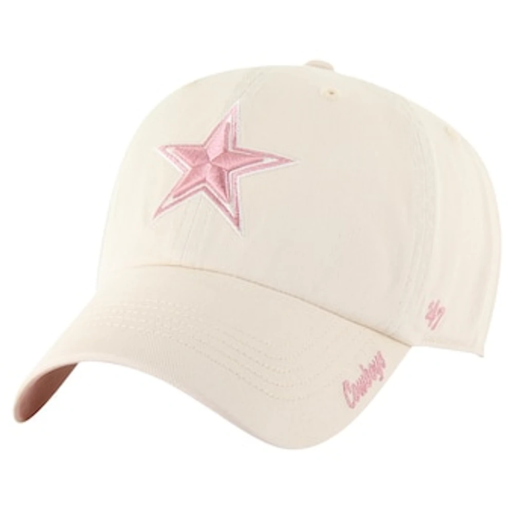 Women's '47  Natural Dallas Cowboys Ballpark Cheer Clean Up Adjustable Hat